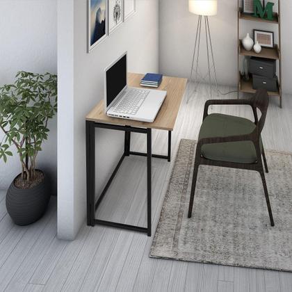 Imagem de Escrivaninha Mesa Dobrável De Estudos Trabalho Mesinha Multiuso Para Notebook Pc Escritório Quarto Apartamento