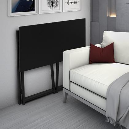 Imagem de Escrivaninha Mesa Dobrável De Estudos Trabalho Mesinha Multiuso Para Notebook Pc Escritório Quarto Apartamento