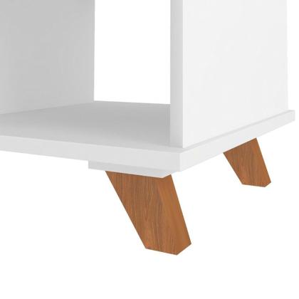 Imagem de Escrivaninha Mesa em L Escritório com Gavetas e Nichos Gold