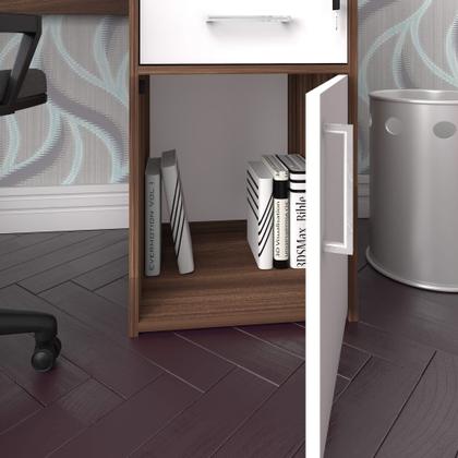 Imagem de Escrivaninha Mesa Escritório 1 Porta 1 Gaveta com Chave 1 Nicho