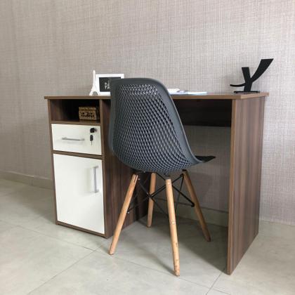 Imagem de Escrivaninha Mesa Escritório 1 Porta 1 Gaveta com Chave 1 Nicho