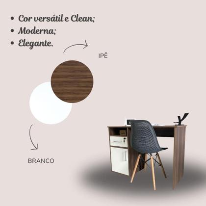 Imagem de Escrivaninha Mesa Escritório 1 Porta 1 Gaveta com Chave 1 Nicho