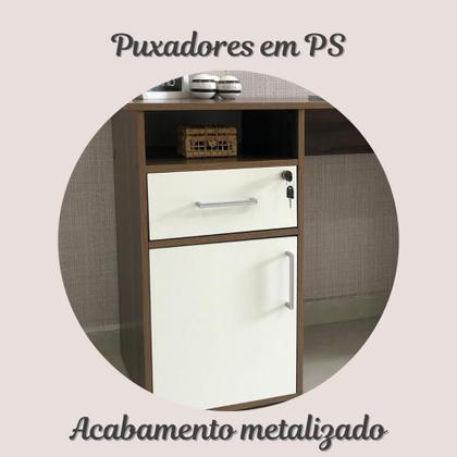 Imagem de Escrivaninha Mesa Escritório 1 Porta 1 Gaveta com Chave 1 Nicho
