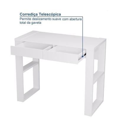 Imagem de Escrivaninha Mesa Escritório 100% MDF 91cm Brisa