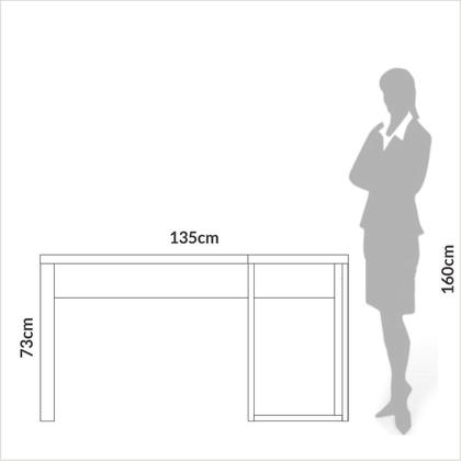 Imagem de Escrivaninha Mesa Escritório 100% Mdf Industrial