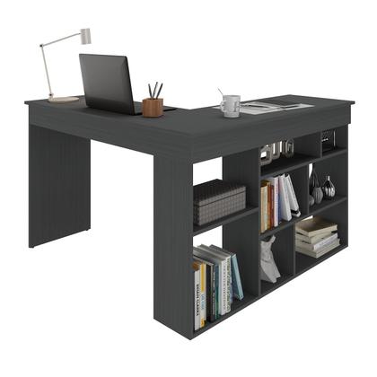 Imagem de Escrivaninha Mesa Escritório 115,5x120cm em L 8 Nichos Montecello Yescasa