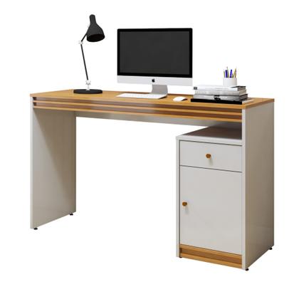 Imagem de Escrivaninha Mesa Escritório 120cm 1 Porta 1 Gaveta 100% MDF Madrid