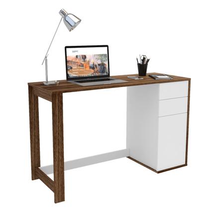Imagem de Escrivaninha Mesa Escritório 120cm 1 Porta 2 Gavetas Zurique