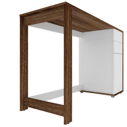 Imagem de Escrivaninha Mesa Escritório 120cm 1 Porta 2 Gavetas Zurique