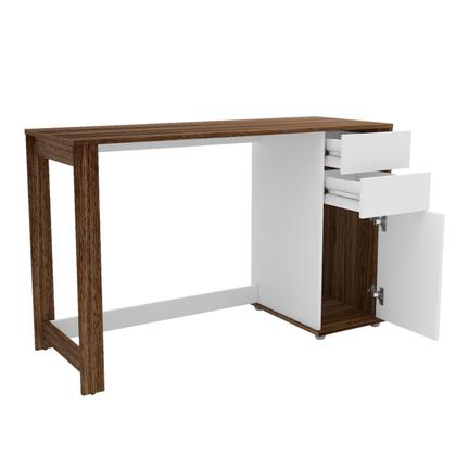 Imagem de Escrivaninha Mesa Escritório 120cm 1 Porta 2 Gavetas Zurique