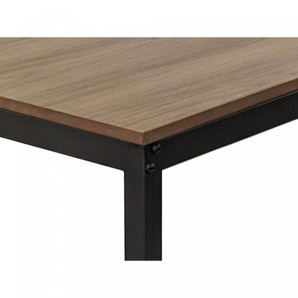Imagem de Escrivaninha Mesa Escritório 135x75 135cm Preto Fosco e Nogal