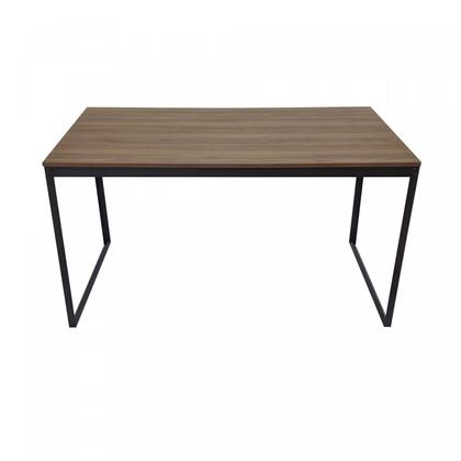 Imagem de Escrivaninha Mesa Escritório 135x75 135cm Preto Fosco e Nogal