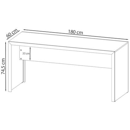 Imagem de Escrivaninha Mesa Escritorio 180 cm ME4185 Amendoa Tecno Mobili