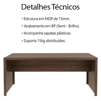 Imagem de Escrivaninha Mesa Escritorio 180 Cm Me4185 Rustico