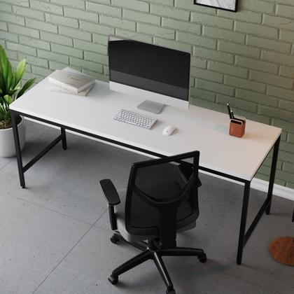 Imagem de Escrivaninha Mesa Escritório 180cm Estilo Industrial Diretor Active Yescasa