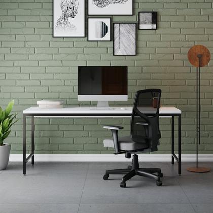 Imagem de Escrivaninha Mesa Escritório 180cm Estilo Industrial Diretor Active Yescasa