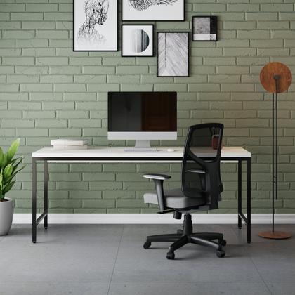 Imagem de Escrivaninha Mesa Escritório 180cm Estilo Industrial Diretor Active Yescasa
