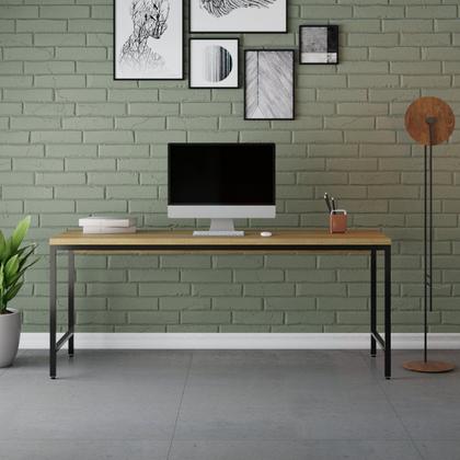 Imagem de Escrivaninha Mesa Escritório 180cm Estilo Industrial Diretor Active Yescasa