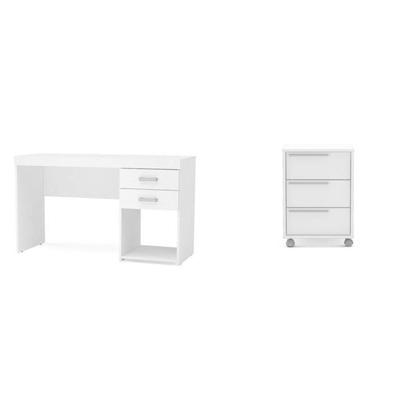 Imagem de Escrivaninha Mesa Escritório 2 Gavetas 120cm com Gaveteiro 3 Gavetas Maia