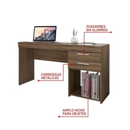 Imagem de Escrivaninha Mesa Escritório 2 Gavetas Office 121cm