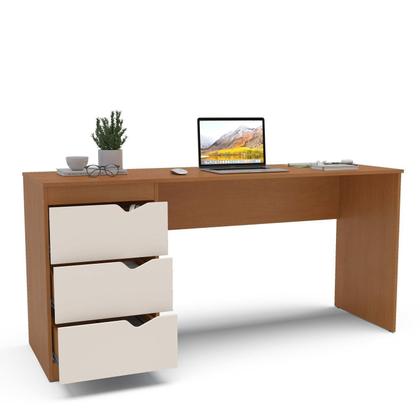 Imagem de Escrivaninha Mesa Escritório 3 Gavetas 163cm X 77cm Porto