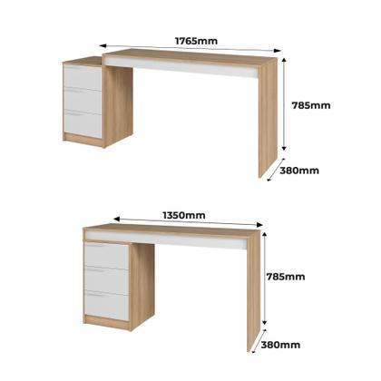 Imagem de Escrivaninha Mesa Escritório 3 Gavetas em Mdp