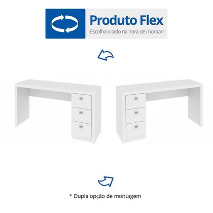 Imagem de Escrivaninha Mesa Escritório 3 Gavetas Me4102