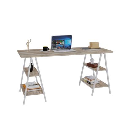 Imagem de Escrivaninha Mesa Escritório Cavalete 150Cm 4 Prateleiras Estilo Industrial Kuadra