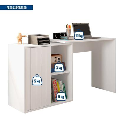 Imagem de Escrivaninha Mesa Escritório com 1 Porta Ripada Start