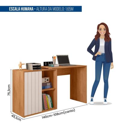 Imagem de Escrivaninha Mesa Escritório com 1 Porta Start