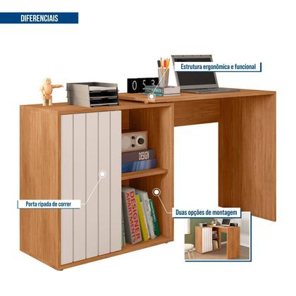 Imagem de Escrivaninha Mesa Escritório com 1 Porta Start