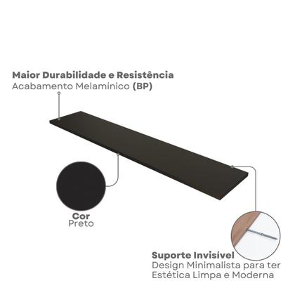 Imagem de Escrivaninha Mesa Escritório com Armário Baixo e Aéreo com Chave 200cm Modular Kitcubos