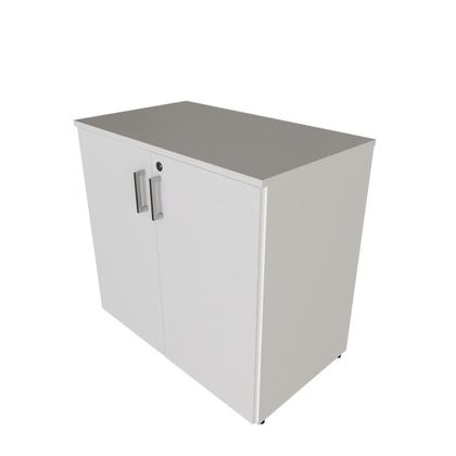 Imagem de Escrivaninha Mesa Escritório com Armário Baixo e Aéreo com Chave 200cm X 75cm Modular