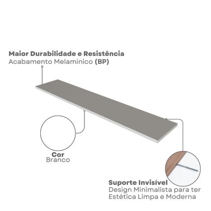 Imagem de Escrivaninha Mesa Escritório com Armário Baixo e Aéreo com Chave 200cm X 75cm Modular
