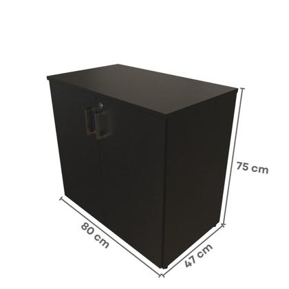 Imagem de Escrivaninha Mesa Escritório com Armários 180cm e Prateleira