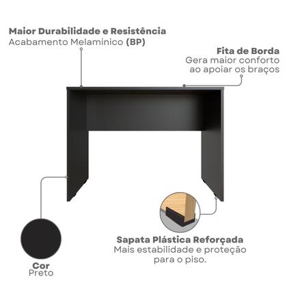 Imagem de Escrivaninha Mesa Escritório com Armários 180cm e Prateleira