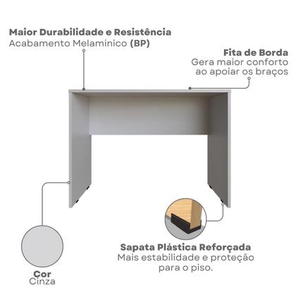 Imagem de Escrivaninha Mesa Escritório com Armários 180cm e Prateleira