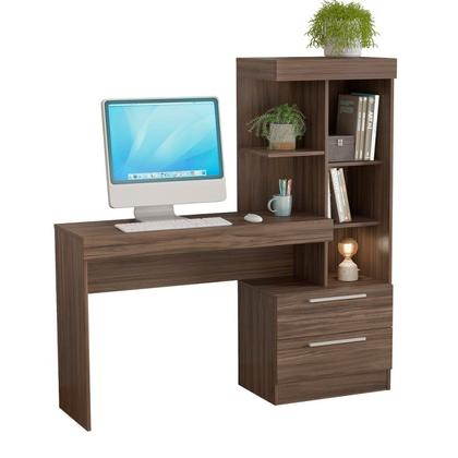 Imagem de Escrivaninha Mesa Escritório com Estante 2 Gavetas Office NT 2010