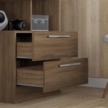 Imagem de Escrivaninha Mesa Escritório com Estante 2 Gavetas Office NT 2010