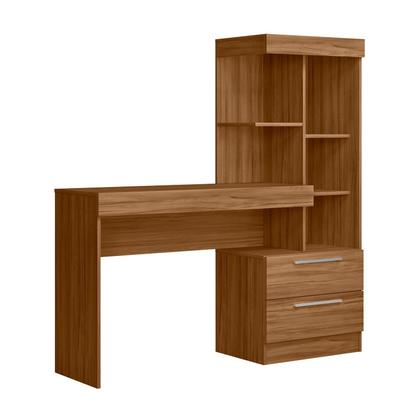 Imagem de Escrivaninha Mesa Escritório com Estante 2 Gavetas Office Nt 2010