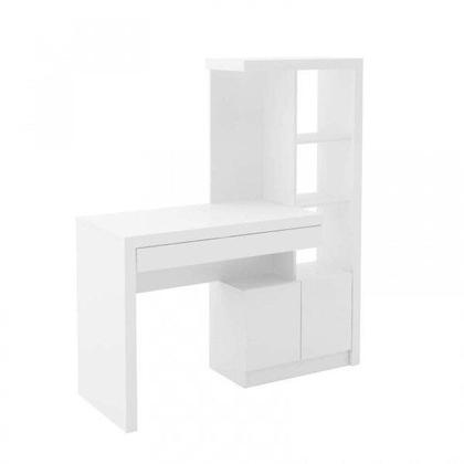 Imagem de Escrivaninha Mesa Escritório com Estante 2 Portas 1 Gaveta Me4143