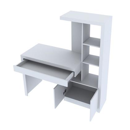 Imagem de Escrivaninha Mesa Escritório com Estante 2 Portas 1 Gaveta Me4143