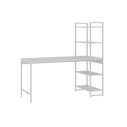 Imagem de Escrivaninha Mesa Escritório com Estante 4 Prateleiras Estilo Industrial 150cm Active Yescasa