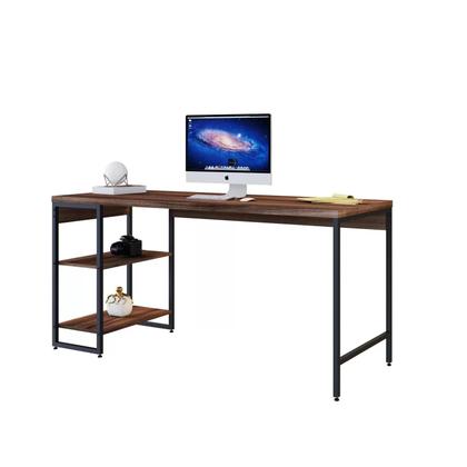 Imagem de Escrivaninha Mesa Escritório com Estante Baixa 2 Prateleiras Estilo Industrial 150cm Active Yescasa