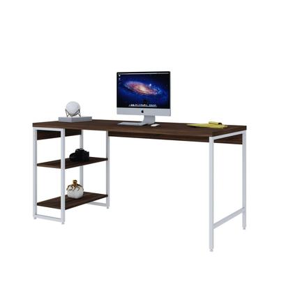 Imagem de Escrivaninha Mesa Escritório com Estante Baixa 2 Prateleiras Estilo Industrial 150cm Active Yescasa