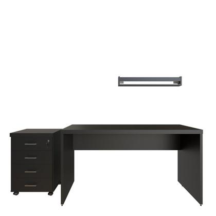 Imagem de Escrivaninha Mesa Escritório com Gaveteiro e Prateleira