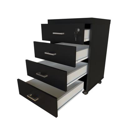 Imagem de Escrivaninha Mesa Escritório com Gaveteiro e Prateleira