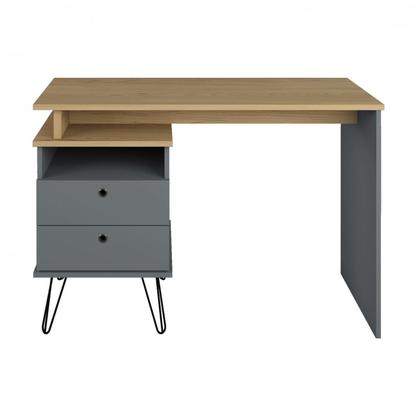 Imagem de Escrivaninha Mesa Escritório com Regulagem Estilo Industrial 2 Gavetas Plus