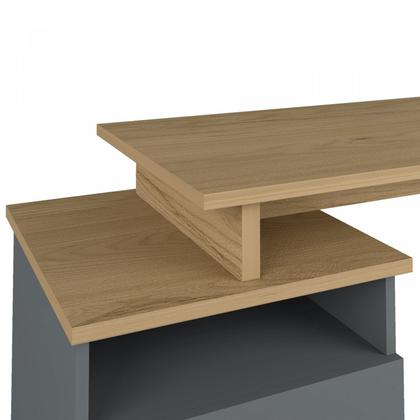 Imagem de Escrivaninha Mesa Escritório com Regulagem Estilo Industrial 2 Gavetas Plus