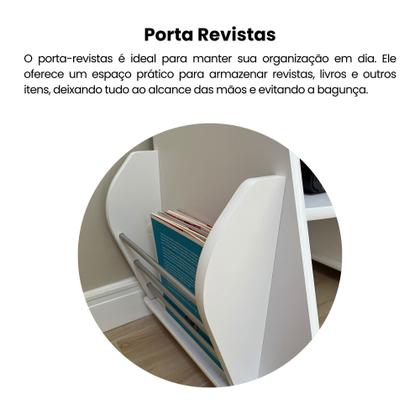 Imagem de Escrivaninha Mesa Escritório com Rodinhas, Espaço para Computador, CPU e Suporte para Teclado 160 Artely Branco